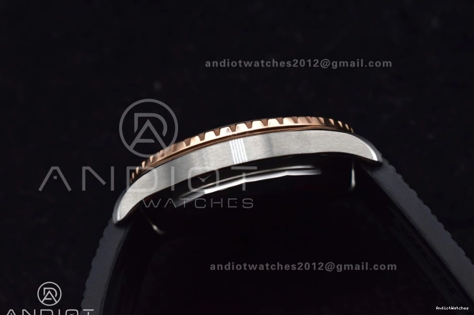 A SuperOcean Rubber Automatic BLSF Best 1:1 1165 Edition Black Comfortable RG Black on SS Strap 42 Dial 1005